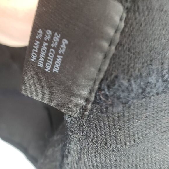 EILEEN FISHER Black Open Front Waterfall Cardigan - Picture 3 of 4